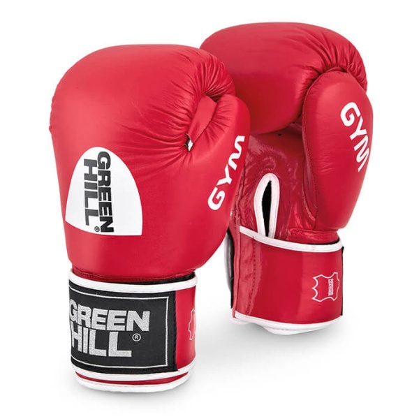 Боксерские перчатки Green Hill GYM, тренировочные, красные – фото