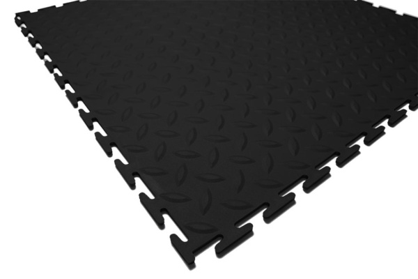 Плитка ПВХ Standart Grain, 4 мм, 500*500, чёрный