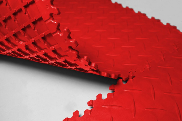 Плитка ПВХ Standart Diamond, 7 мм, 500*500, красный