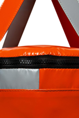 Боксерский мешок SportPanda 150 см, диаметр 36 см, вес 45 кг, серый / оранжевый