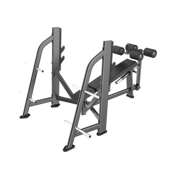 Скамья-стойка для жима под углом вниз E-7041 (Olympic Decline Bench) – фото