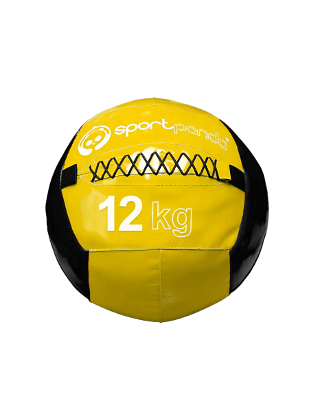 Медбол / медицинбол SportPanda, 12 кг, жёлтый / чёрный