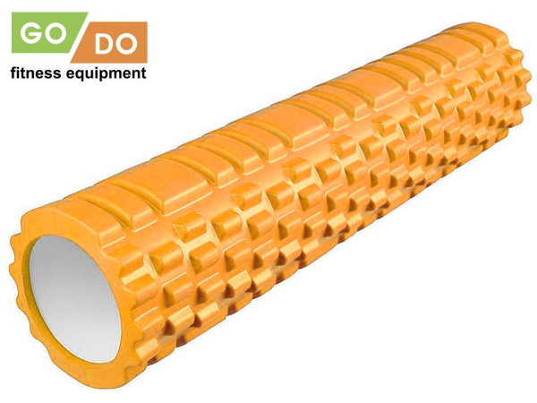 Валик-ролл для йоги и фитнеса GO DO JD2-60, 60 x 14 см, массажный, оранжевый – фото