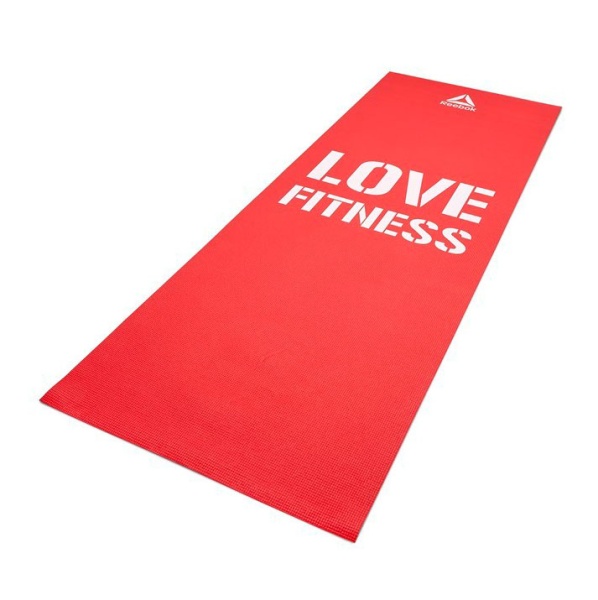 Коврик для йоги и фитнеса Reebok Love, 4 мм, красный – фото