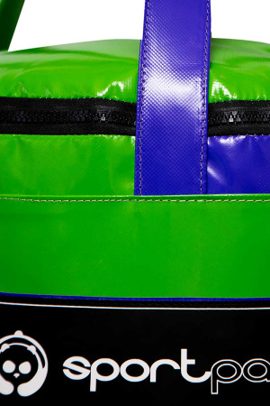 Боксерский мешок SportPanda 150 см, диаметр 40 см, вес 60 кг, синий / зеленый