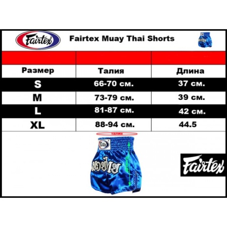 Шорты для тайского бокса Fairtex BS603, синий – фото