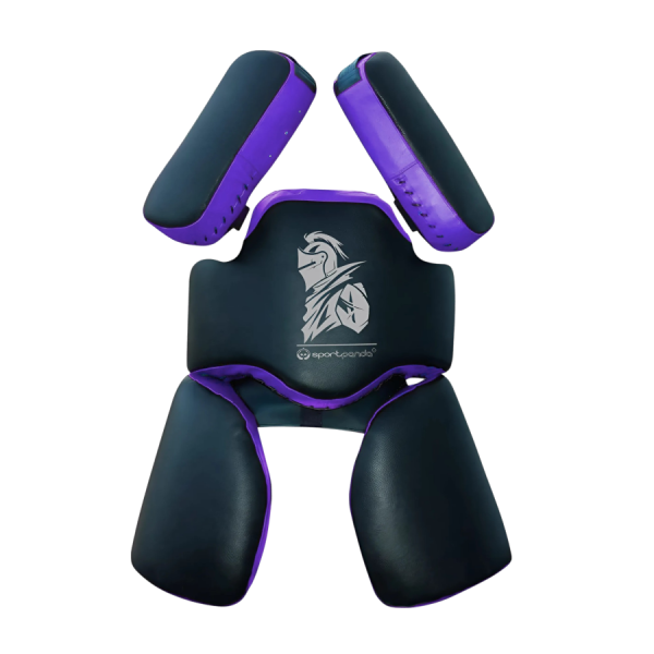 Комплект защиты для тренера SportPanda «Рыцарь», с падами, ПВХ чёрный / фиолетовый Комплект защиты для тренера SportPanda «Рыцарь», с падами, ПВХ чёрный / фиолетовый