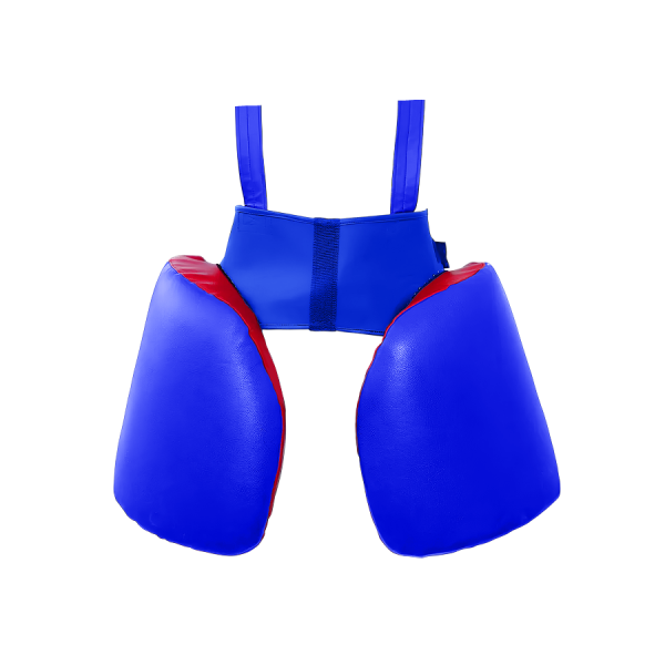 Защита бедра тренера  «Лоу-кик» SportPanda, ПВХ, синий / красный Защита бедра тренера  «Лоу-кик» SportPanda, ПВХ, синий / красный