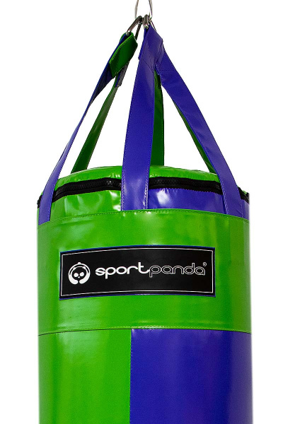 Боксерский мешок SportPanda 150 см, диаметр 40 см, вес 60 кг, синий / зеленый Боксерский мешок SportPanda 150 см, диаметр 40 см, вес 60 кг, синий / зеленый